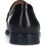 Manfield - Leren Instappers - Zwart