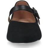 Manfield - Zwarte Suède Loafers - Gesp Detail