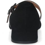 Manfield - Zwarte Suède Loafers - Gesp Detail