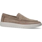 Manfield - Beige Suède Loafers - Casual Schoenen - Comfortabele Zool
