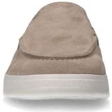 Manfield - Beige Suède Loafers - Casual Schoenen - Comfortabele Zool