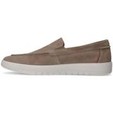Manfield - Beige Suède Loafers - Casual Schoenen - Comfortabele Zool