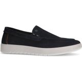 No Stress - Loafers - Donkerblauw - Suède - Platte Zool