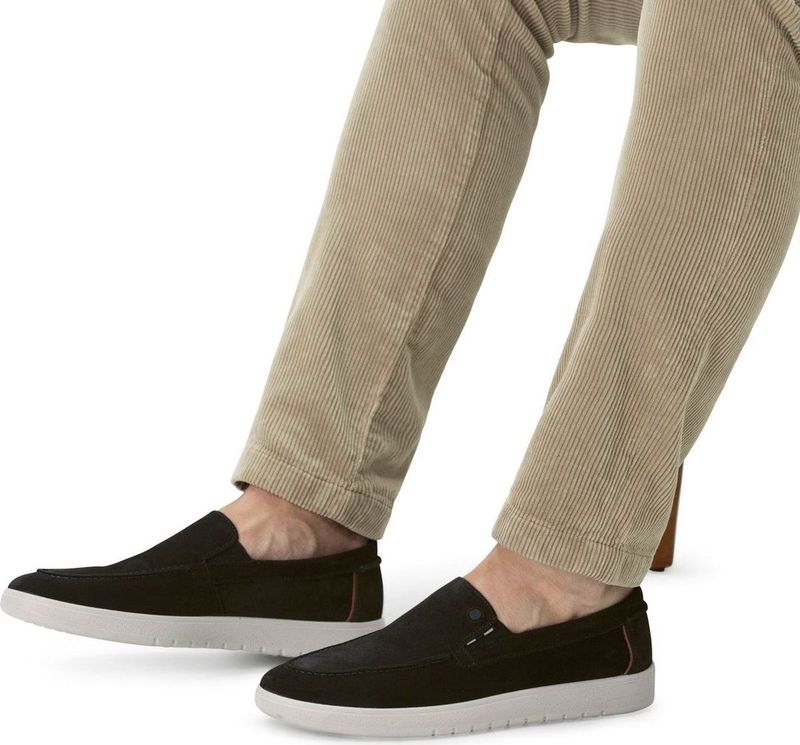 No Stress - Loafers - Donkerblauw - Suède - Platte Zool