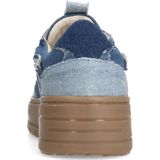 Manfield - Dames - Blauwe denim sneakers