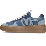 Manfield - Dames - Blauwe denim sneakers