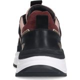 Manfield - Sneakers - Zwart - Leer - Mesh-details