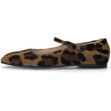 Manfield - Leopard Suède Mary Jane Ballerina's