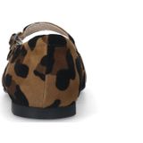 Manfield - Leopard Suède Mary Jane Ballerina's
