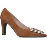 Manfield - Pump - Zwart - Suède - Hakhoogte 9 cm