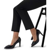 Manfield - Lakleren Pumps - Zwart - Leer