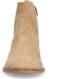 Manfield - Dames - Enkellaarsjes - Beige - Suède