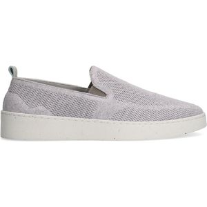 Manfield - Grijze Loafer - Instapper - Grijs - Leer