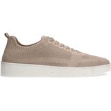 Manfield - Heren Sneakers - Beige - Knit Fabric
