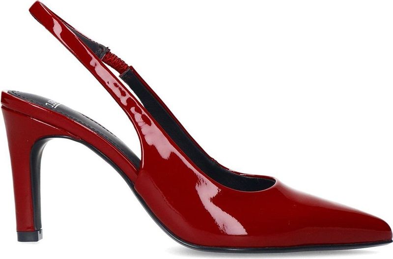 Manfield - Slingback Pumps - Rood - Lak