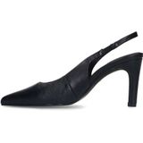 Manfield - Slingback Pumps - Zwart - Leer