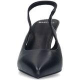 Manfield - Slingback Pumps - Zwart - Leer