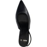 Manfield - Slingback Pumps - Zwart - Leer