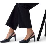 Manfield - Slingback Pumps - Zwart - Leer