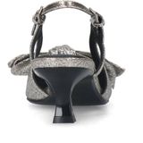 Manfield - Zilveren Glitter Slingbacks - Leer - Hak 5 cm
