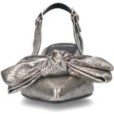 Manfield - Zilveren Glitter Slingbacks - Leer - Hak 5 cm