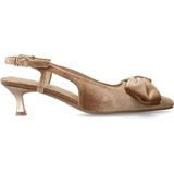 Manfield - Taupe Slingback Pumps - Suède - Leer