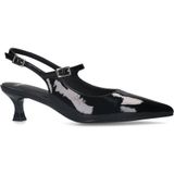 MANFIELD - Slingpumps - Zwart - Leer - Stiletto Hak