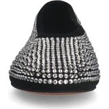 Manfield - Zwarte Ballerina's - Leren - Met Diamanten