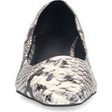 Manfield - Slangenprint Leren Pumps - Grijs - Dames