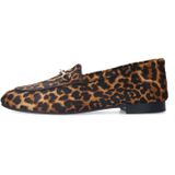 Manfield - Loafers - Zwart/Camel - Suède - Panterprint