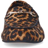 Manfield - Loafers - Zwart/Camel - Suède - Panterprint