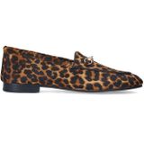 Manfield - Loafers - Zwart/Camel - Suède - Panterprint
