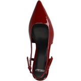 Manfield - Pumps - Rood - Leer