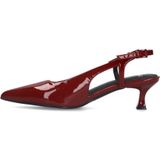 Manfield - Pumps - Rood - Leer