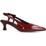 Manfield - Pumps - Rood - Leer