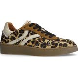 Manfield - Dames - Beige Zebraprint Sneakers - Suède Details