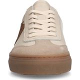 Manfield - Dames - Beige suède leopard sneakers - Maat 42