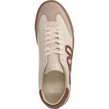 Manfield - Leren Sneakers - Beige