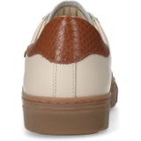 Manfield - Sneakers - Beige - Suède - Veterschoenen met Rubberen Zool