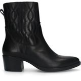 Manfield - Dames - Zwarte leren westernlaarsjes