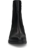 Manfield - Dames - Zwarte leren westernlaarsjes