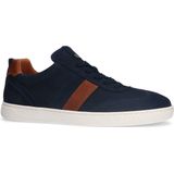 No Stress - Heren - Blauwe nubuck sneakers