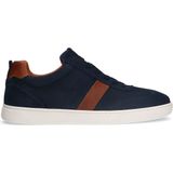 No Stress - Heren - Blauwe nubuck sneakers