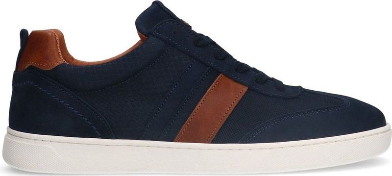 No Stress - Heren - Blauwe nubuck sneakers