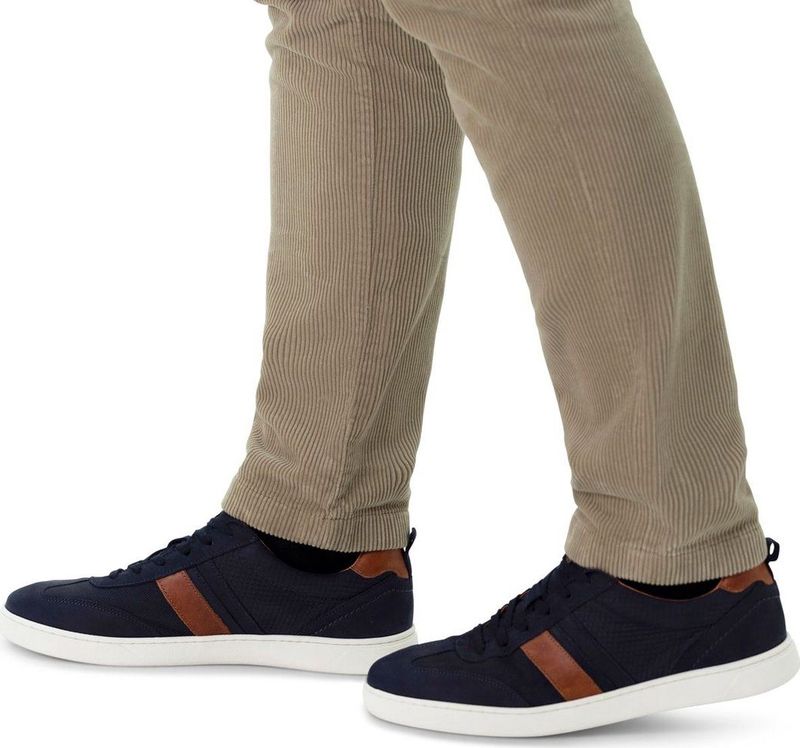 No Stress - Heren - Blauwe nubuck sneakers