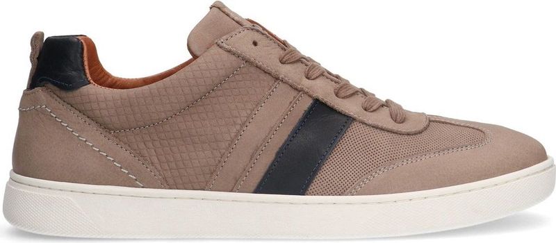 No Stress - Nubuck Sneakers - Beige - Bovenwerk Nubuck - Vetersluiting
