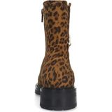 Manfield - Suède Panter Enkellaarsjes - Zwart - Suède