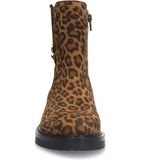 Manfield - Suède Panter Enkellaarsjes - Zwart - Suède