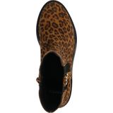 Manfield - Suède Panter Enkellaarsjes - Zwart - Suède