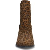 Manfield - Panterprint Leren Cowboylaarzen - Panterprint - Blokhak 7 cm